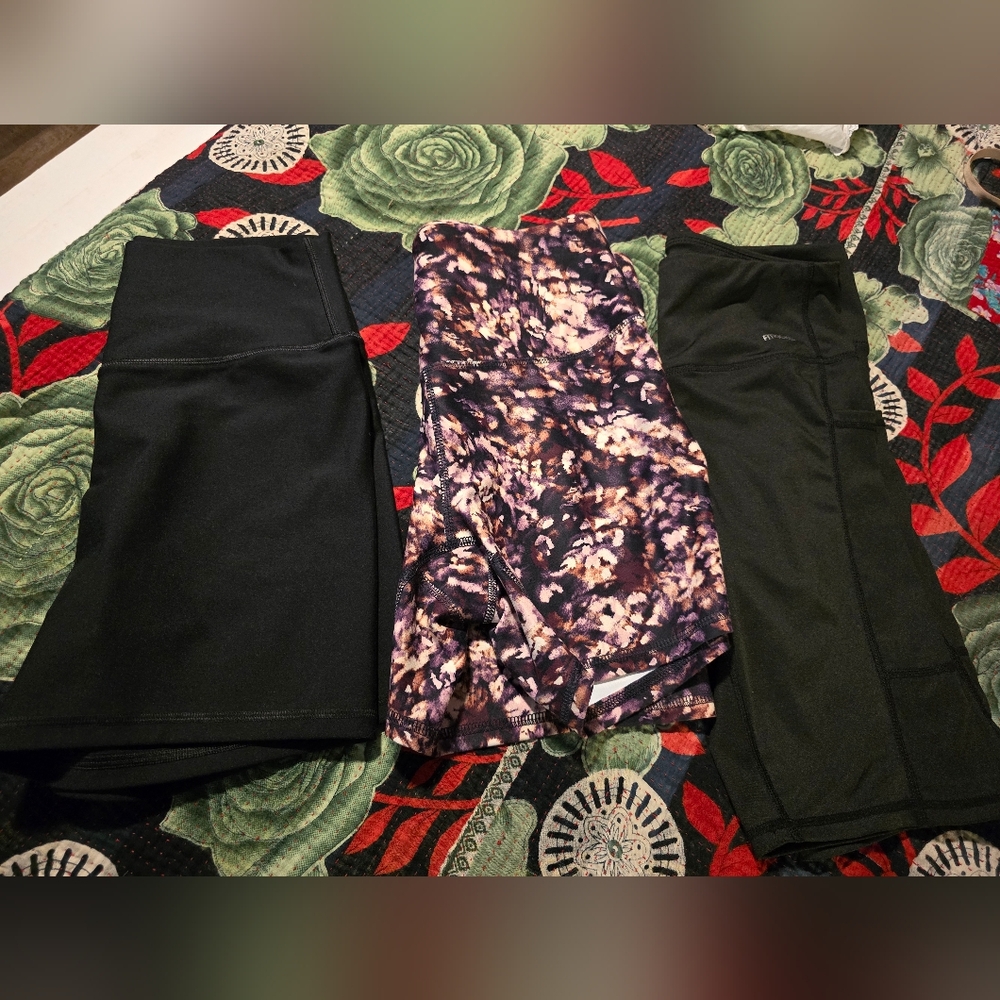 3 nwot bike shorts.   A&F, RBX, brand from hospital gift shop.